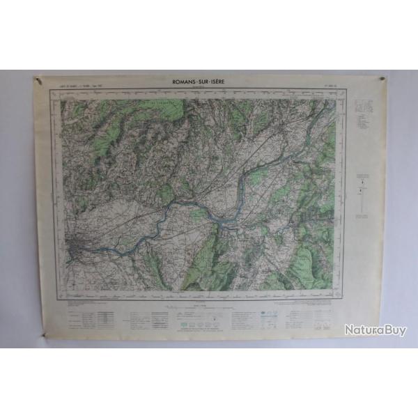 Ancienne Carte IGN Romans-sur-Isre 1/50000 type 1922