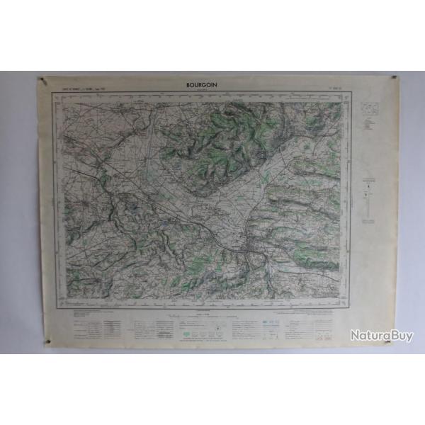 Ancienne Carte IGN Bourgoin 1/50000 type 1922