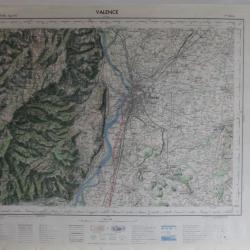 Ancienne Carte IGN Valence 1/50000 type 1922