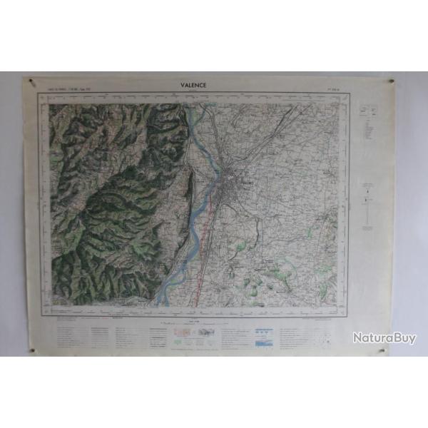 Ancienne Carte IGN Valence 1/50000 type 1922