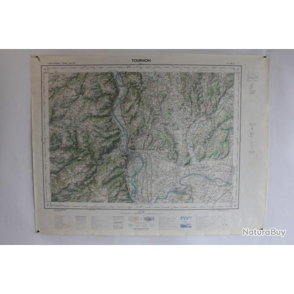 Ancienne Carte IGN Tournon 1/50000 type 1922