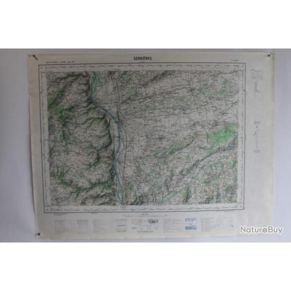 Ancienne Carte IGN Serri�res 1/50000 type 1922