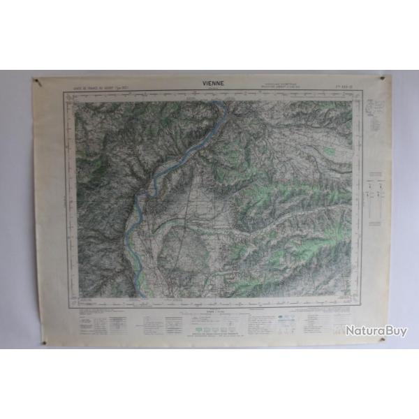 Ancienne Carte IGN Givors 1/50000 type 1922