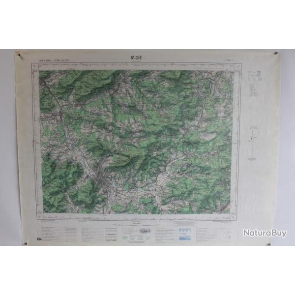Ancienne Carte IGN St-Di� 1/50000 type 1922