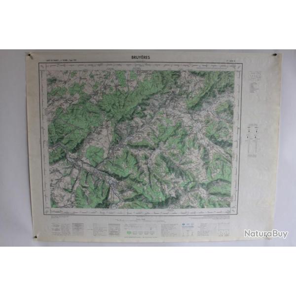 Ancienne Carte IGN Bruy�res 1/50000 type 1922