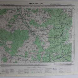 Ancienne Carte IGN Rambervillers 1/50000 type 1922