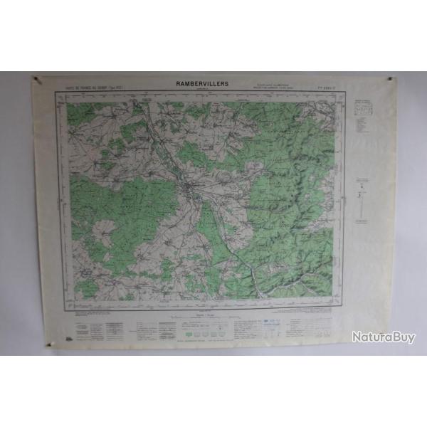 Ancienne Carte IGN Rambervillers 1/50000 type 1922