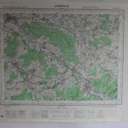 Ancienne Carte IGN Lunéville 1/50000 type 1922