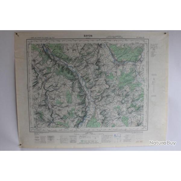 Ancienne Carte IGN Bayon 1/50000 type 1922