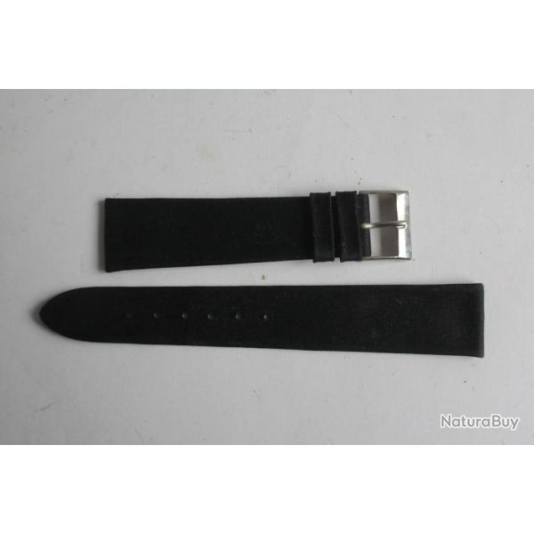 Bracelet montre Wittnauer satin noir 18 mm + boucle