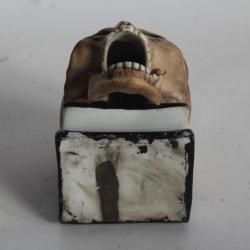 Pyrogène Crâne Memento mori Franc-maçon porcelaine biscuit