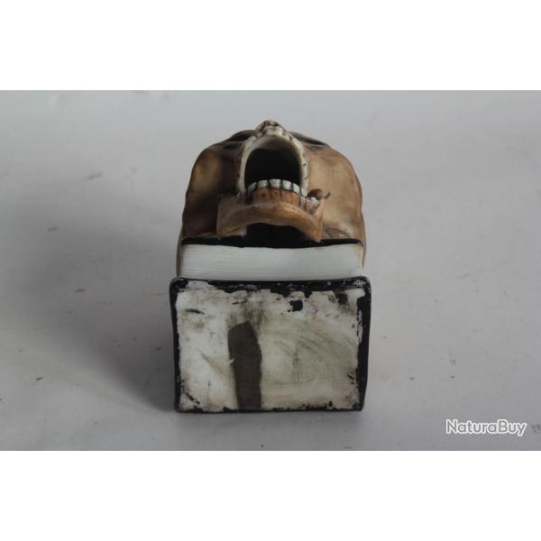 Pyrog�ne Cr�ne Memento mori Franc-ma�on porcelaine biscuit