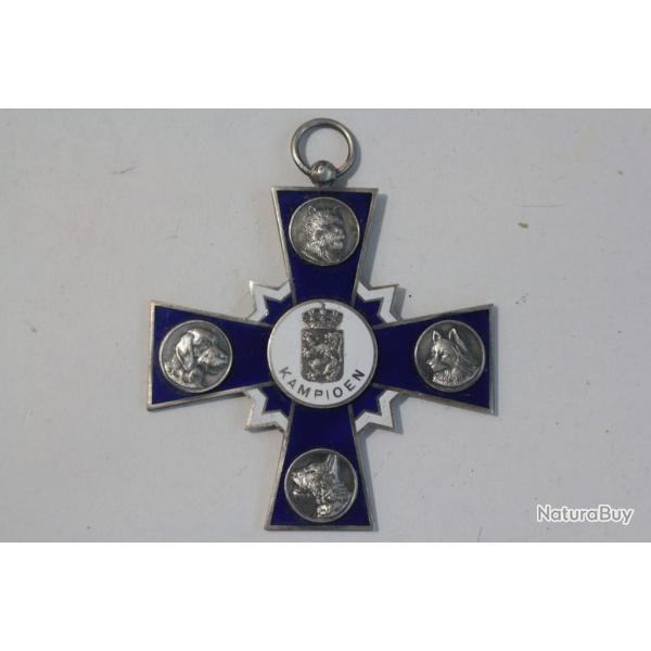 Mdaille Concours canin Teckel Champion Kampioen Pays-Bas Chiens