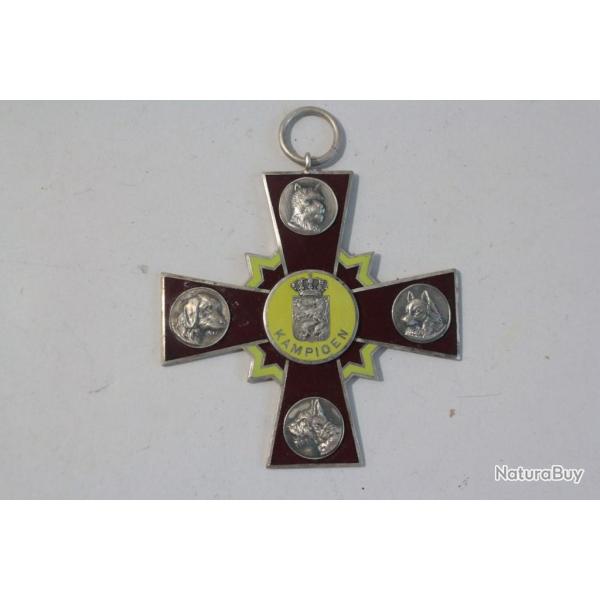 M�daille Concours canin Teckel Champion Kampioen Pays-Bas Chiens