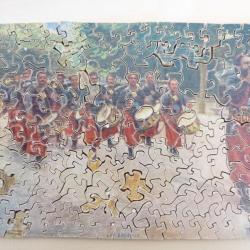 Ancien puzzle Bois Les Zouzous Zouaves Armée Afrique Militaria