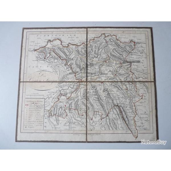 Carte Canton d'Argovie 1822