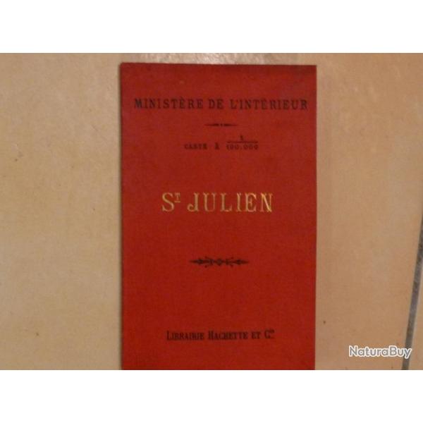 Carte 1/10000 Saint Julien en Genevois 1895