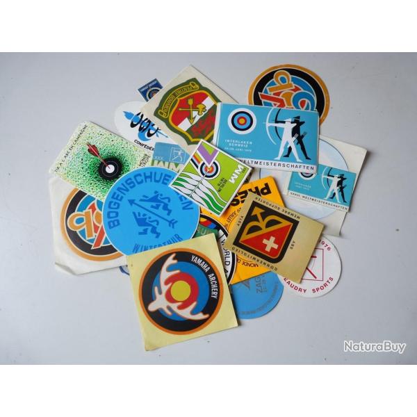 Lot d'autocollants (26) Tir � l'arc