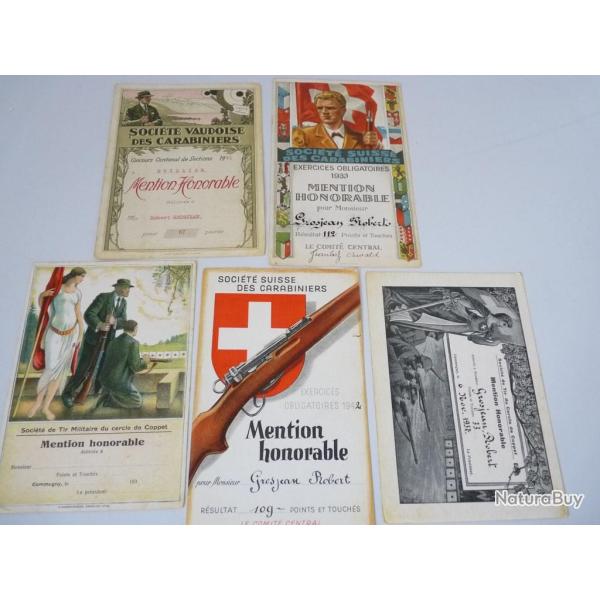 Mention honorable de tir (5) militaria