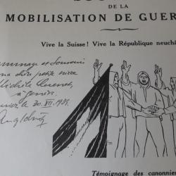 Souvenirs mobilisation  guerre 1939 / 44 canonniers neuchâtelois