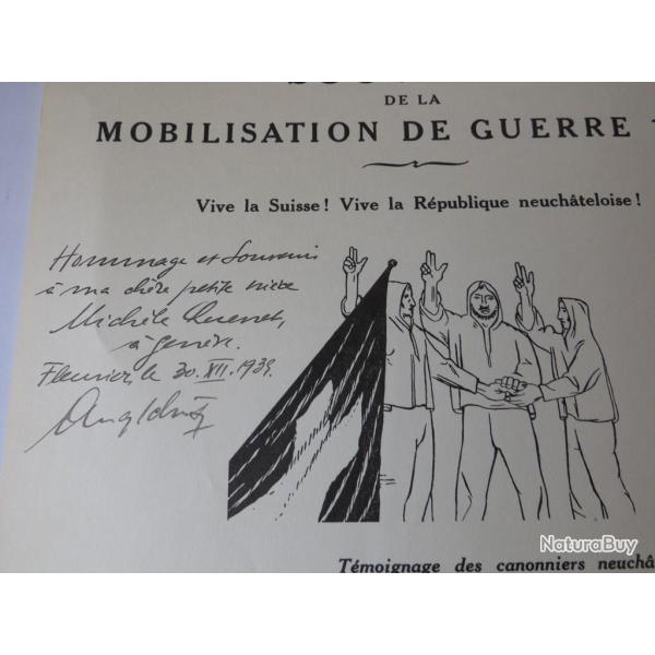 Souvenirs mobilisation  guerre 1939 / 44 canonniers neuch�telois
