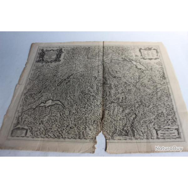 Carte Helvetiae Rhetiae & Valesiae Johannes Janssonius Suisse