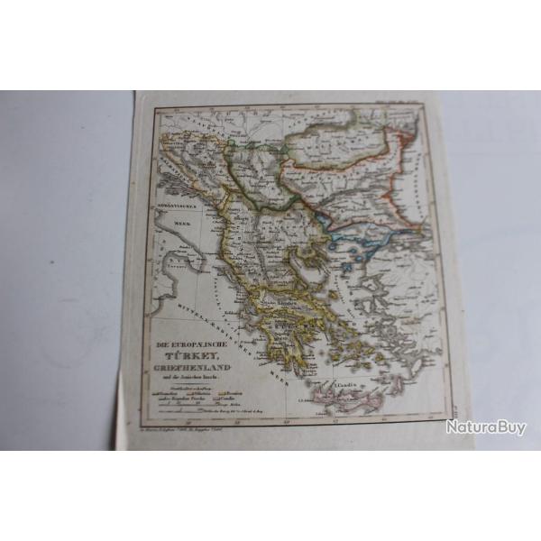 Carte g�ographique turkey griechenland 1835