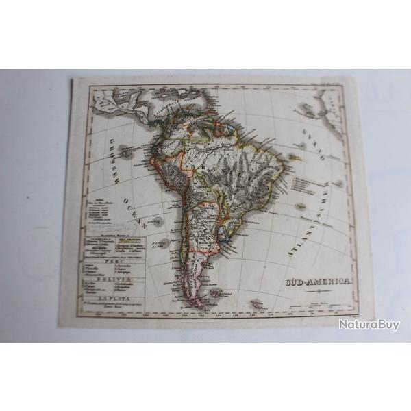 Carte g�ographique Am�rique du Sud 1835