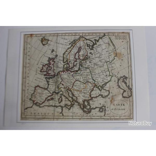 Carte g�ographique d'Europe Blondeau 1810