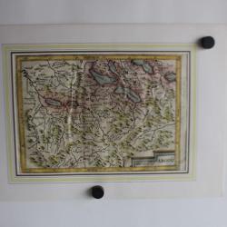 Carte géographique Canton Argou Suisse 1635-38