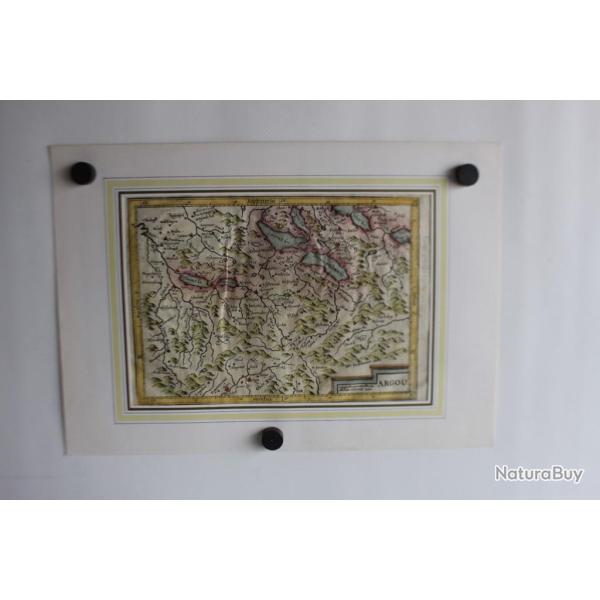 Carte g�ographique Canton Argou Suisse 1635-38