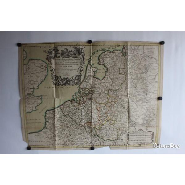 Carte g�ographique Dix-sept Provinces des Pays-Bas Cordier 1675