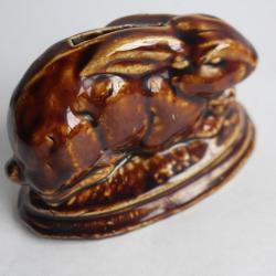 Ancienne tirelire porcelaine lapin Art populaire