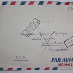 Enveloppe France poste aux arm&eacute;es AFN 1961