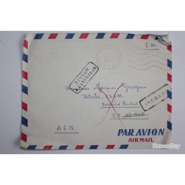 Enveloppe France poste aux armes AFN 1961