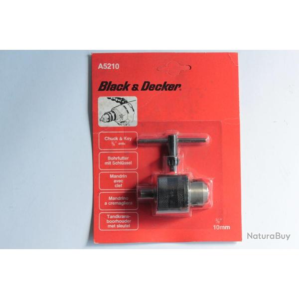 Mandrin avec clef 10 mm Black & Decker A5210