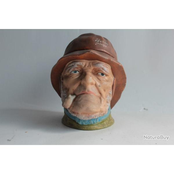 Pot  tabac Pcheur terre cuite l'Isle Adam n1007 Berck plage