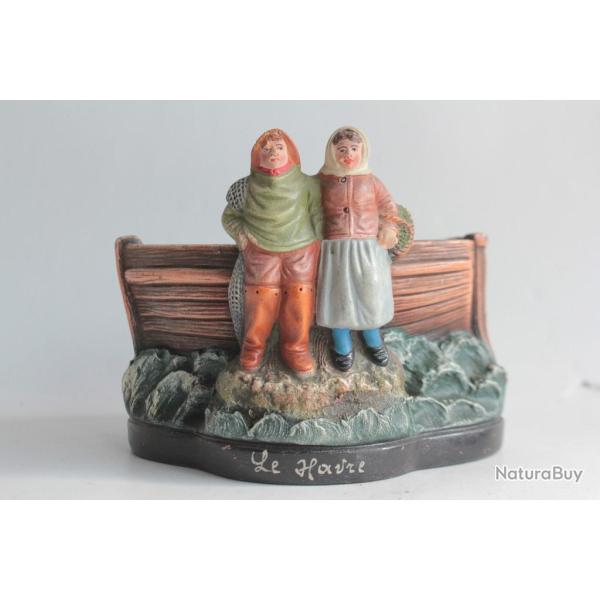 Pcheur terre cuite petit vase l'Isle Adam n1993 Le havre