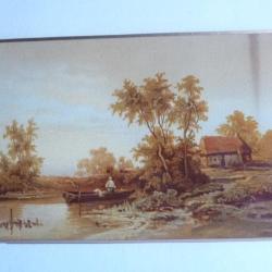 Chromo Pêcheur Pêche Lac