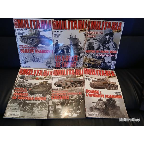 Lot de revues hors s�rie ARMES MILITARIA n�24, 27, 38, 43, 66, 79