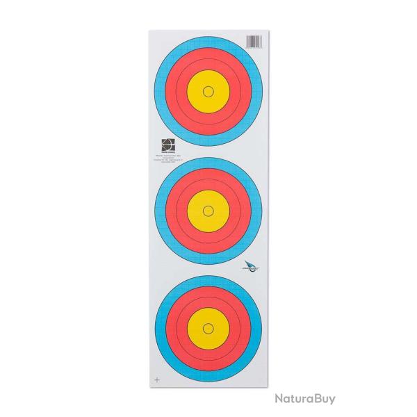 Blason FITA Avalon 40cm 3 spots- small centre vertical - 5 rings