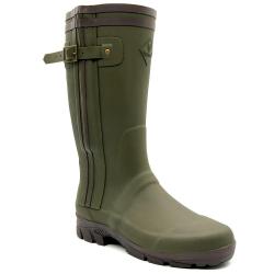 Bottes de chasse Alaska soufflet Zip caoutchouc kaki 39 &agrave; 47 45