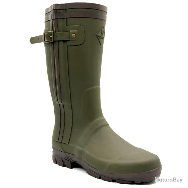 Bottes de chasse Alaska soufflet Zip caoutchouc kaki 39 � 47 45