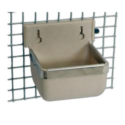 Mangeoire lapins et rongeurs en fibre de verre coloris cr&egrave;me 300 ml