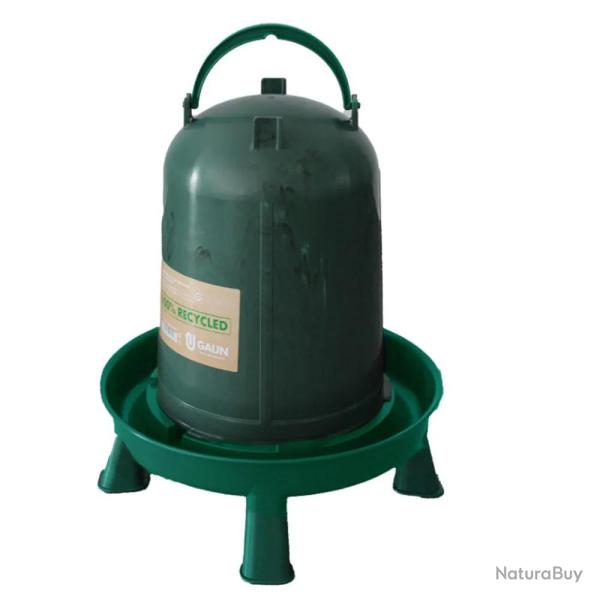 Abreuvoir gradu plastique recycl 10 L sur pieds