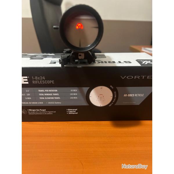 Lunette VORTEX STRIKE EAGLE AR-BDC3 MOA R�ticule 1-8 x 24