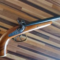 Pistolet double canon Armi jager calibre 36 &agrave; poudre noire