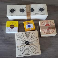 Lot assortiment de cibles en carton 15x15cm, 28x9cm,10x10cm,