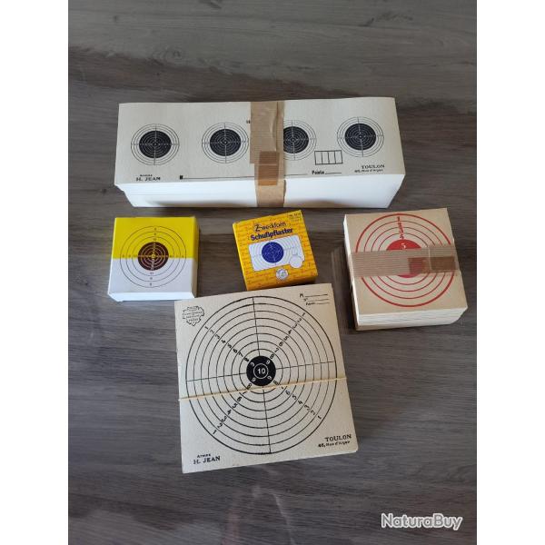 Lot assortiment de cibles en carton 15x15cm, 28x9cm,10x10cm,