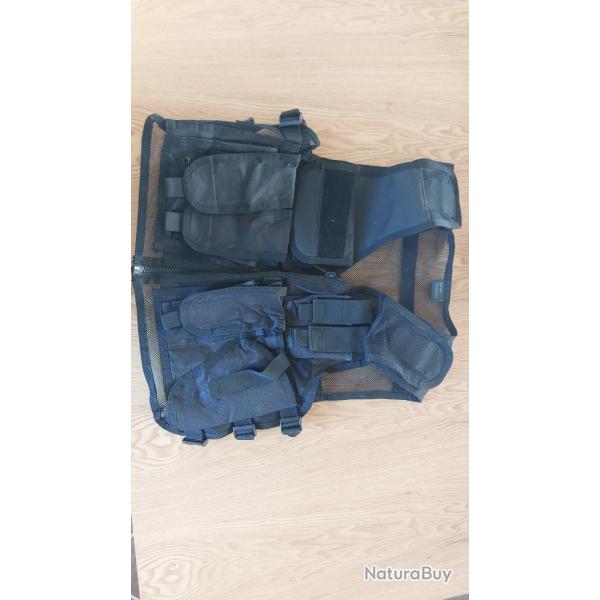 Gilet tactique l�ger Recon noir ASG